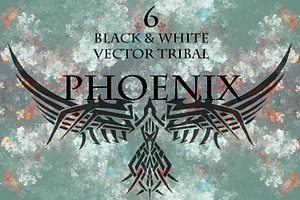 6 Phoenix B&W Tribal Tattoos Part 2