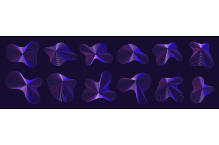 3d sound line wave shapes, music, a Decorative Illustration by Buch&Bee