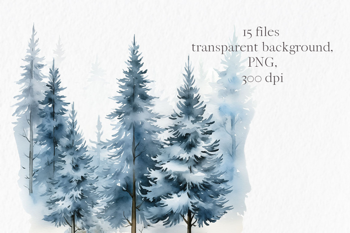Watercolor forest clipart PNG, an Object Graphic by MyLittleMeow (Photo 2 of 8)