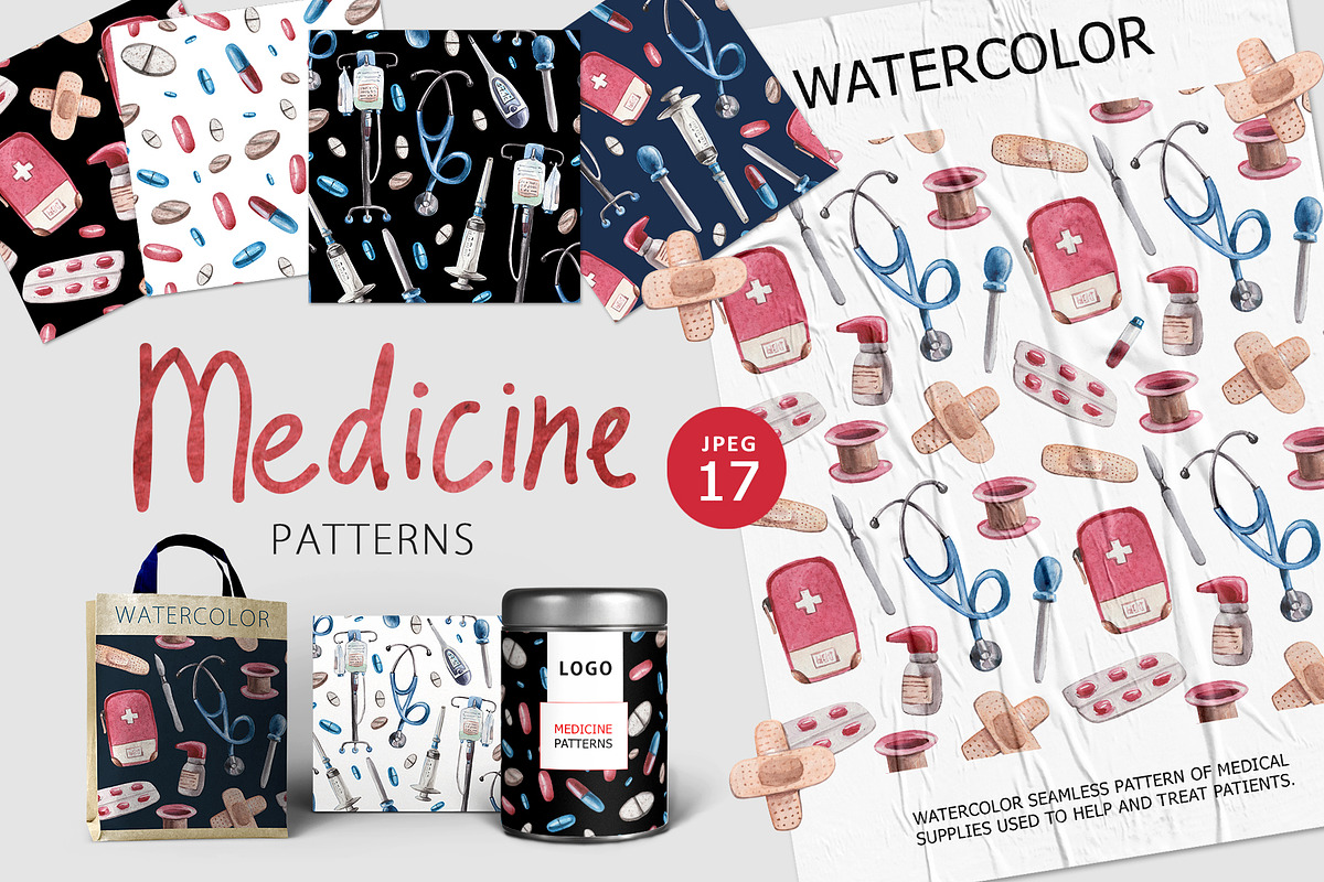 Medicine patterns, a Pattern Graphic by Design X0