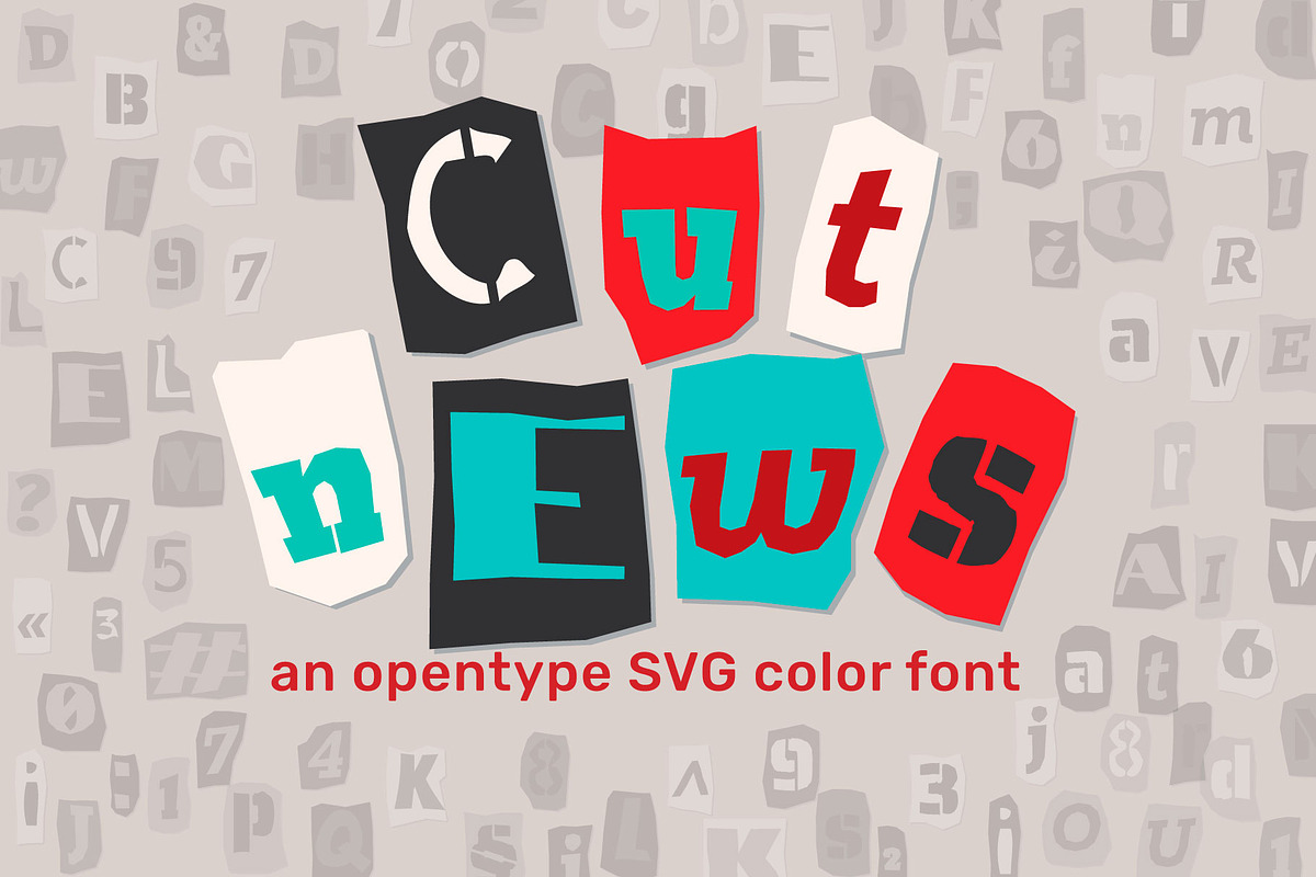 Cut News color font, a Blackletter Font by Zimages (Photo 1 of 9)