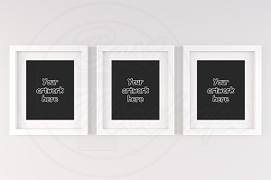 Set mockup white frame printable jpg