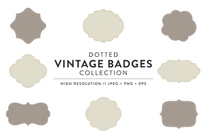 Dotted Vintage Badges Collections