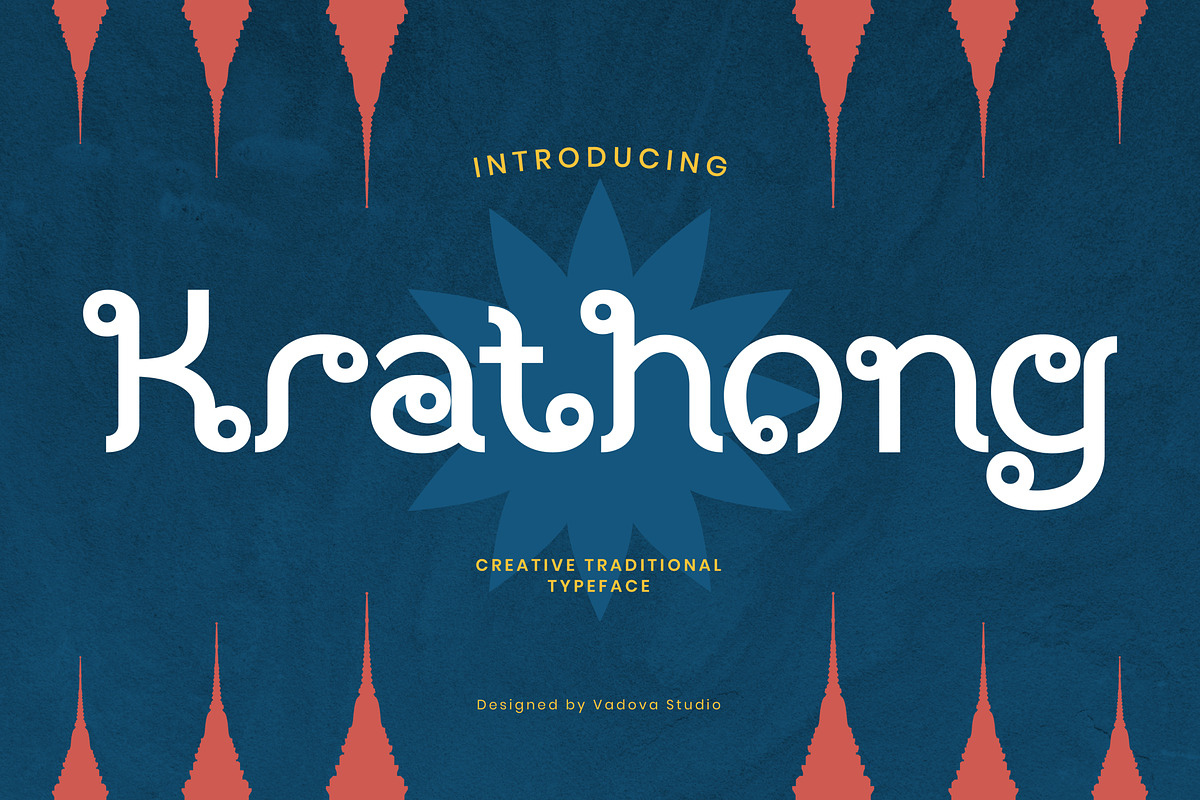 Krathong – Thailand Traditional Font, a Sans Serif Font by Vadovastd (Photo 1 of 7)