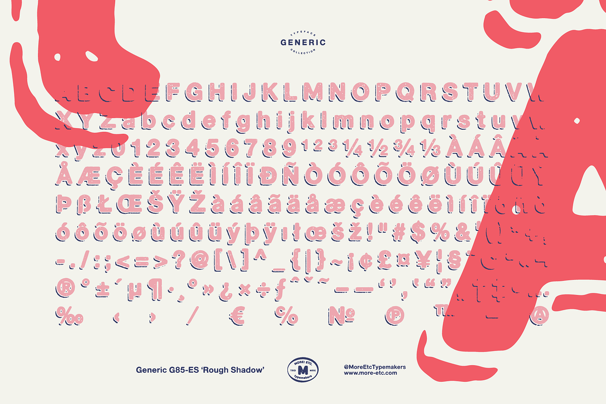 Generic G85-ES 'Rough Shadow', a Sans Serif Font by More Etc. Studios (Photo 7 of 8)
