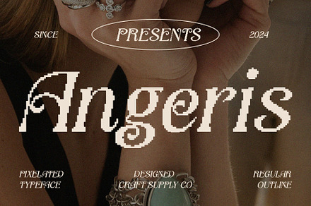 Angeris Pixel, a Serif Font by Craft Supply Co.