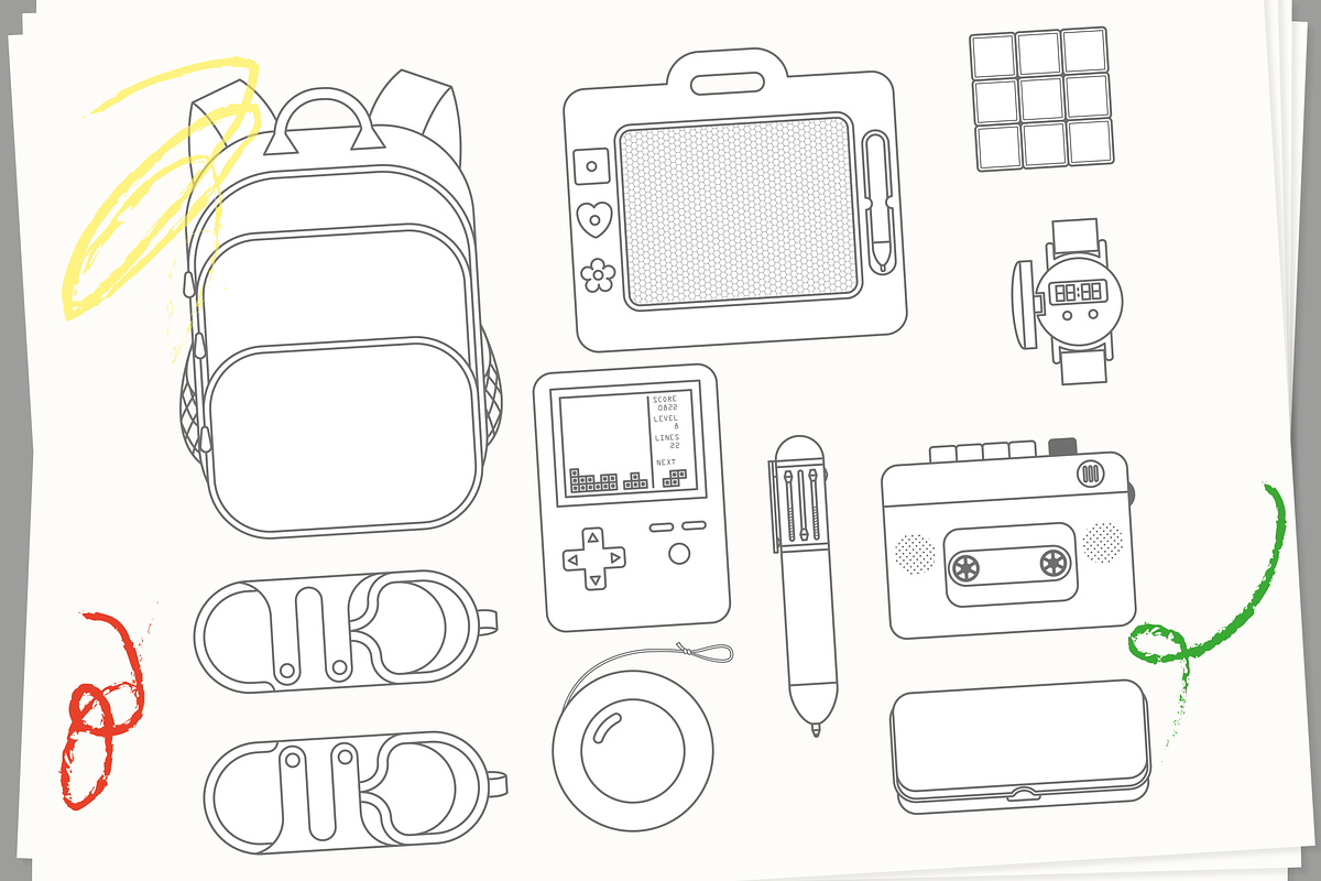 Objects from childhood, an Education Illustration by Yuelan (Photo 2 of 2)