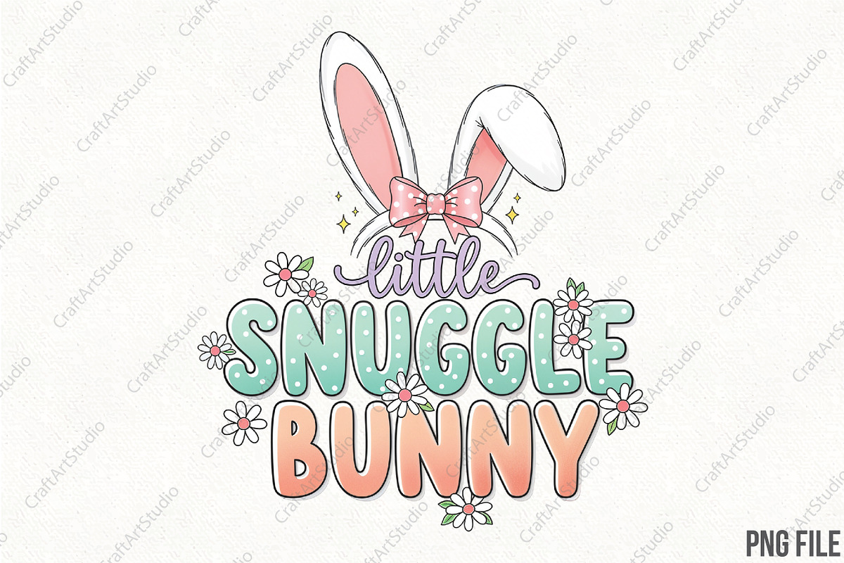 Easter Snuggle Bunny PNG, an Illustration by CraftArtStudio (Photo 1 of 4)
