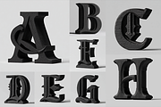 Blackletter Alphabet, a Decorative Illustration by Picturesque Stories (Thumbnail 2 of 7)