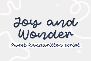 Joy and Wonder monoline script font
