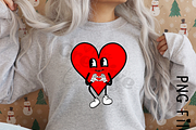 Retro Funny Red Hearts Clipart, a Graphic by Mrs. Creative Creations (Thumbnail 4 of 5)
