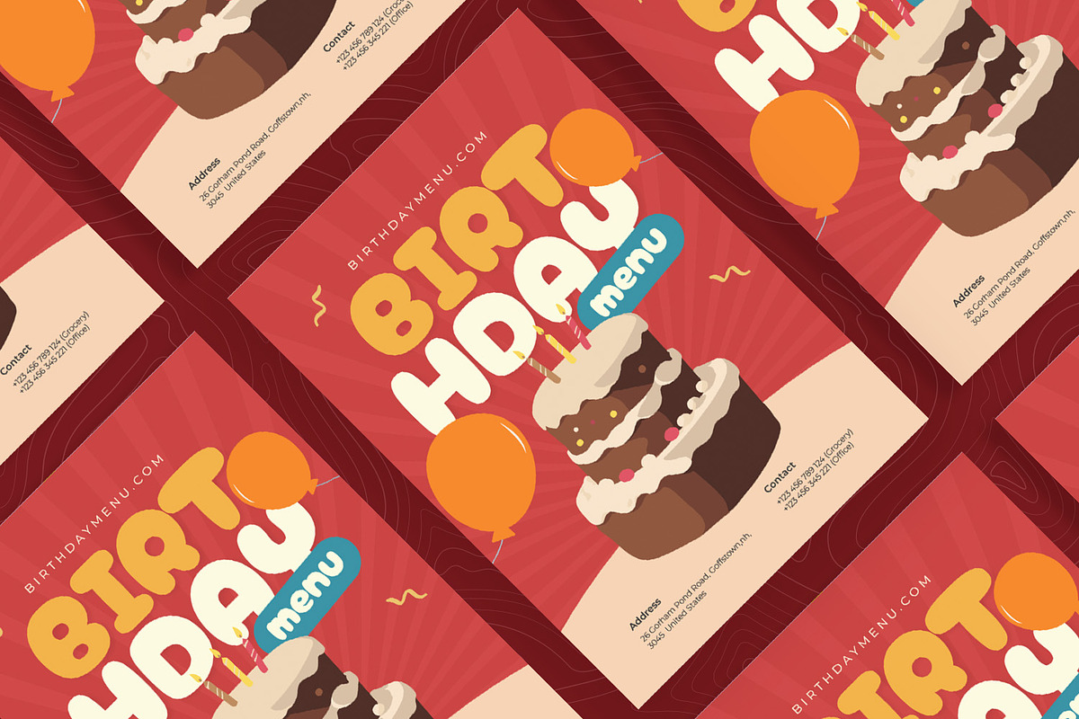 Fun Birthday Menu, a Print Template by Esensifiksi.studio (Photo 2 of 2)