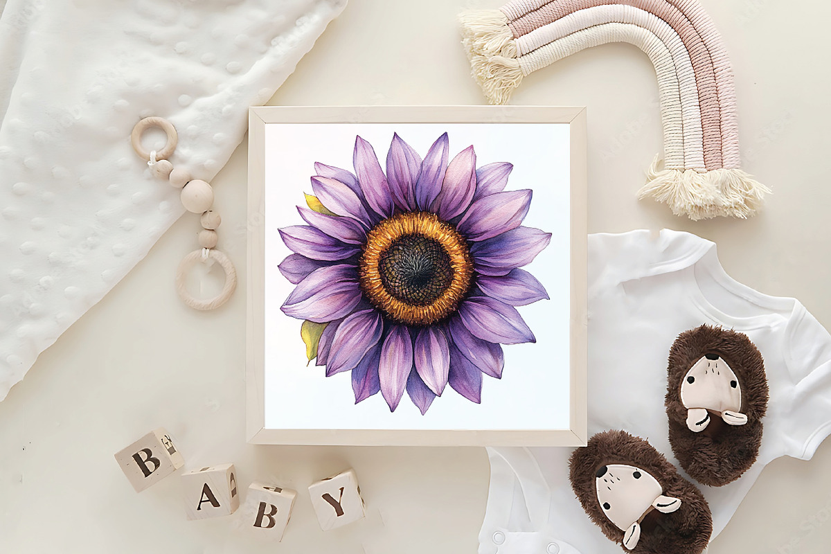 Watercolor Lavender Fall Clipart, an Illustration by CraftArtStudio (Photo 6 of 6)