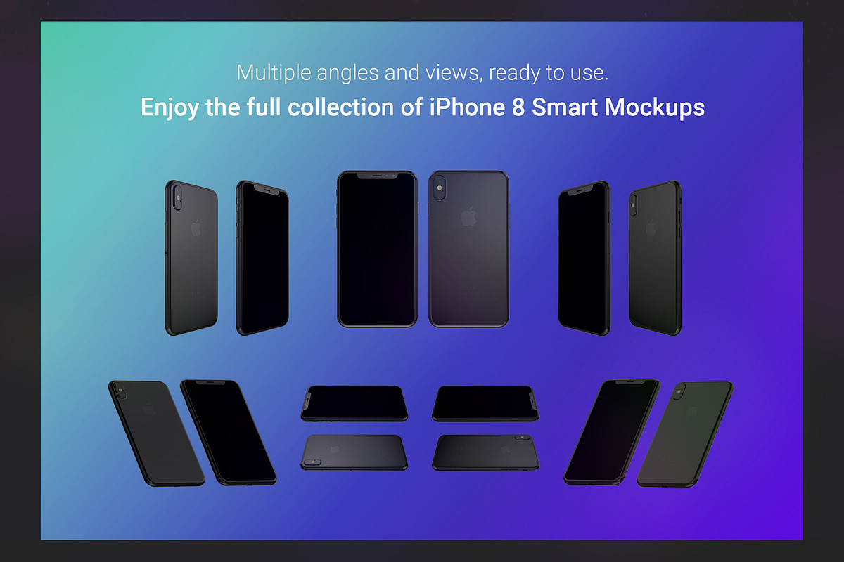iPhone 8 Mockup Complete Pack Black, an iPhone Mockup by mockuptain (Photo 7 of 10)