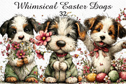 Whimsical Easter Dogs Clipart Png, an Illustration by Craft Nest (Thumbnail 1 of 11)