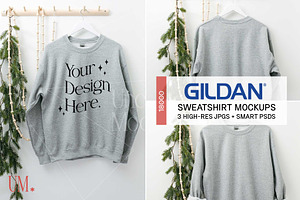 Sport Grey Gildan 18000 Mockup x3