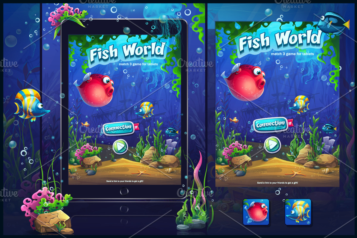 Fish world mach 3 for tablets, an Animal Illustration by Nearbirds (Photo 2 of 9)