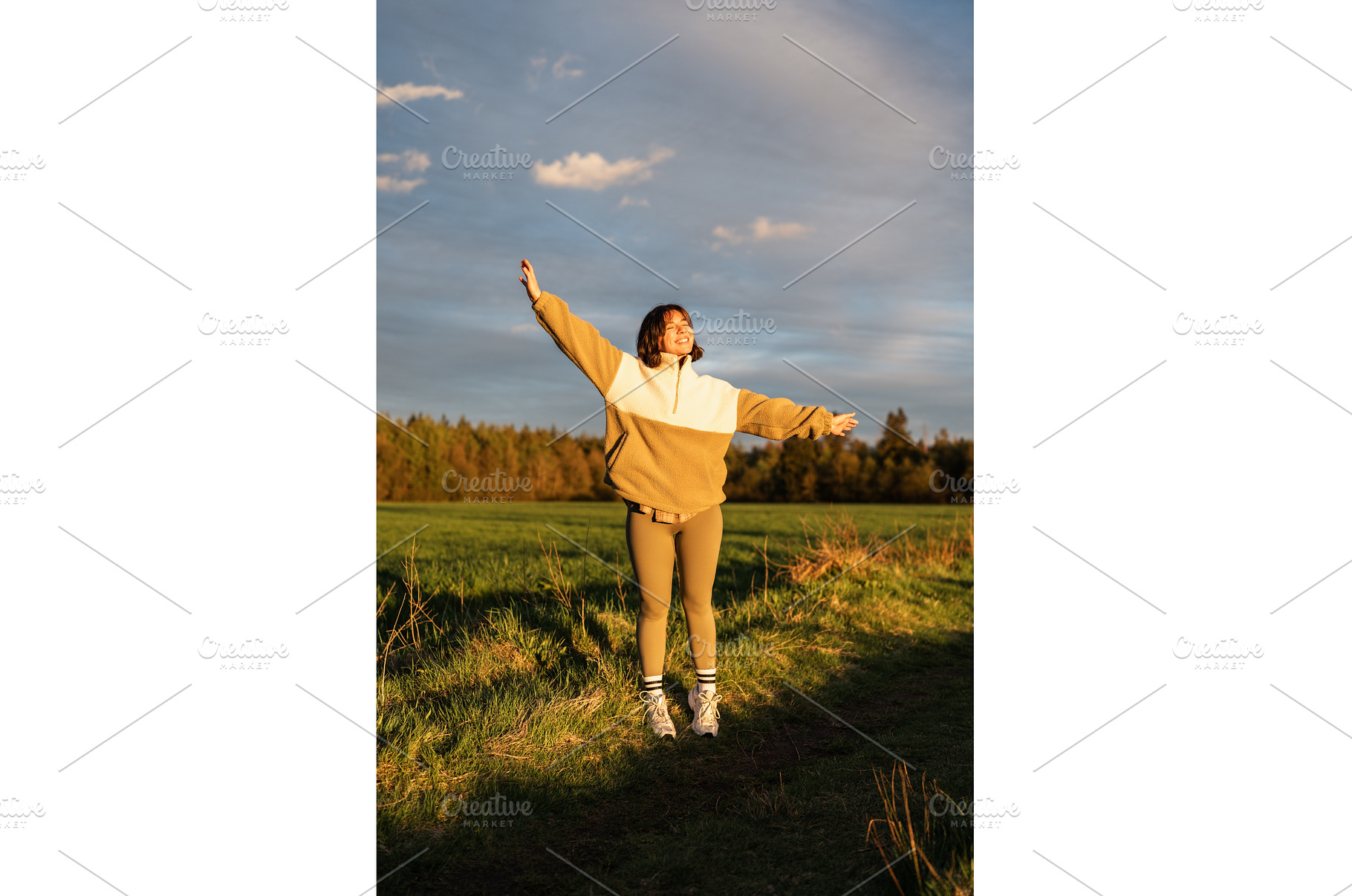 Millennial content creator basking, a Holiday Photo by AD Stock Images