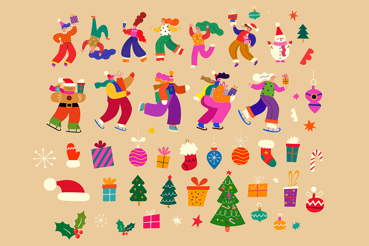 Merry Christmas and Happy New Year!, a Seasonal Illustration by MoleskoStudio (Photo 14 of 27)