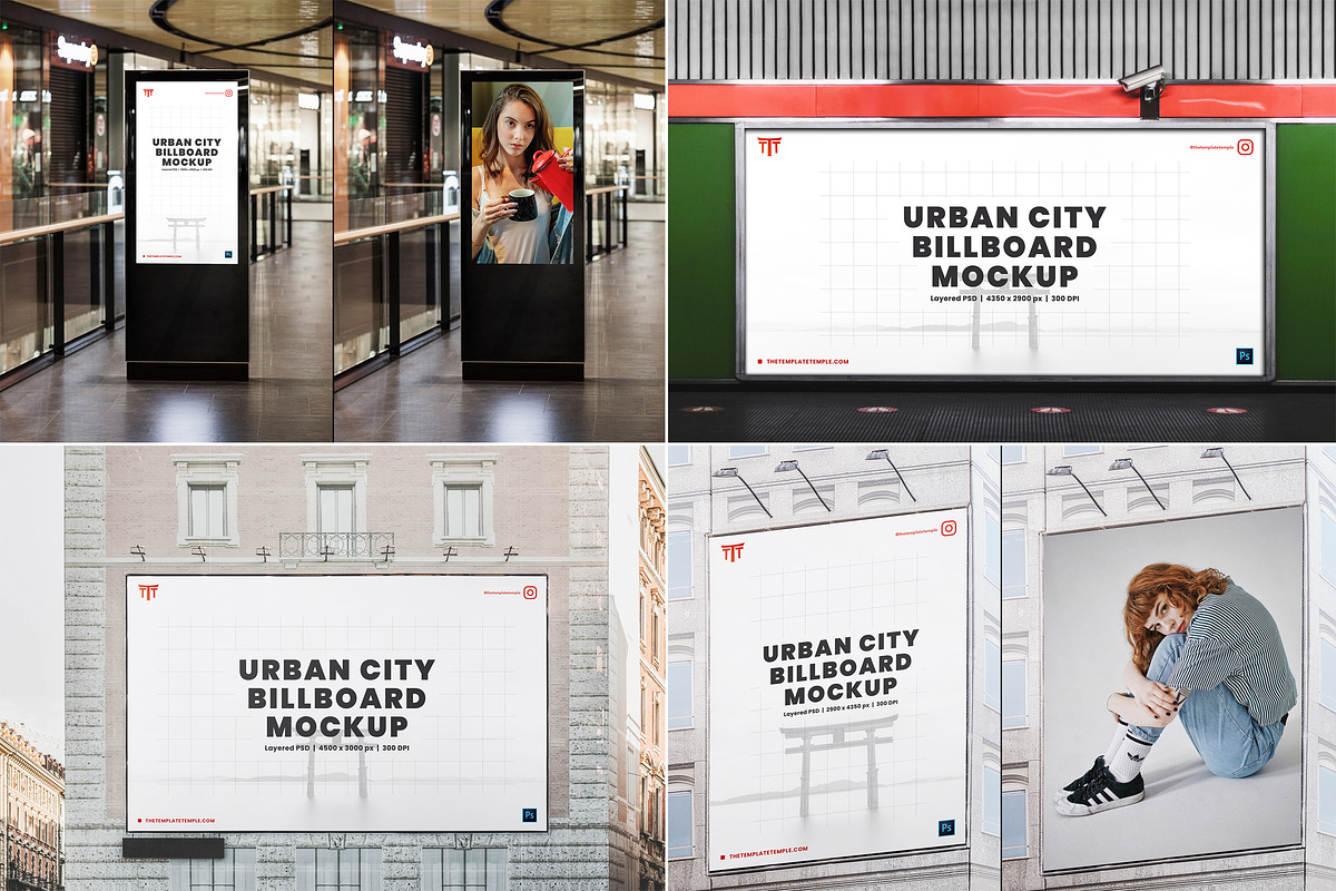 Urban City Billboard Mockups, an Advertising Mockup by Andre28