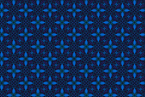 Blue Flowers Decorative Pattern, a Pattern Graphic by Mightyfire