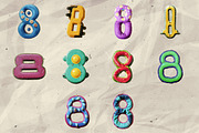 100 Stylized Numbers for Collage Art, an Object Graphic by Megan Aili Designs (Thumbnail 9 of 12)