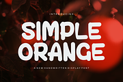 Simple Orange - Font, a Handwritten Font by artchiles_design (Thumbnail 1 of 5)