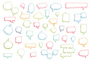 40 Hand Drawn Speech Bubbles, a Work Illustration by Mantas Bac (Thumbnail 3 of 4)