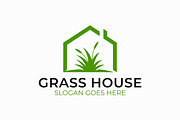 Grass House Care Logo Eco Living, a Branding & Logo Template by Signatoro (Thumbnail 1 of 3)