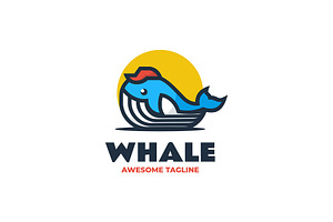 Whale Simple Mascot Logo, a Branding & Logo Template by Artnivora.Std