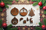 christmas svg bundle, laser cut chri, an Illustration by musafir_fashion (Thumbnail 1 of 16)