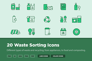 20 Waste Sorting Icons