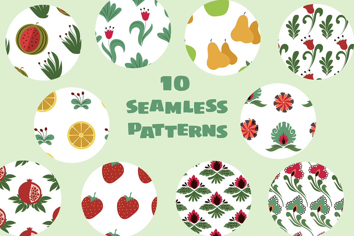 Fruits and Flowers - clipart set, a Graphic by ComelyPics Shop (Photo 9 of 10)