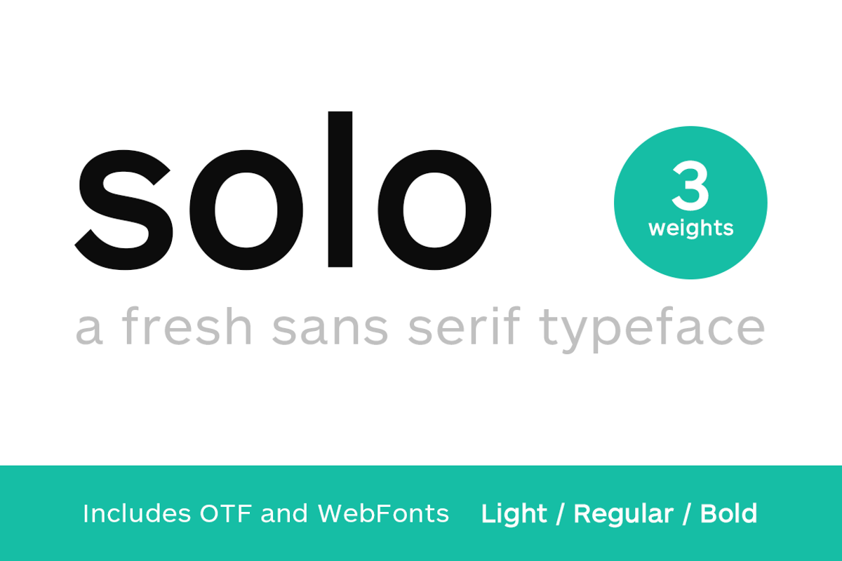 SOLO- Sans Serif Font Family preview 2