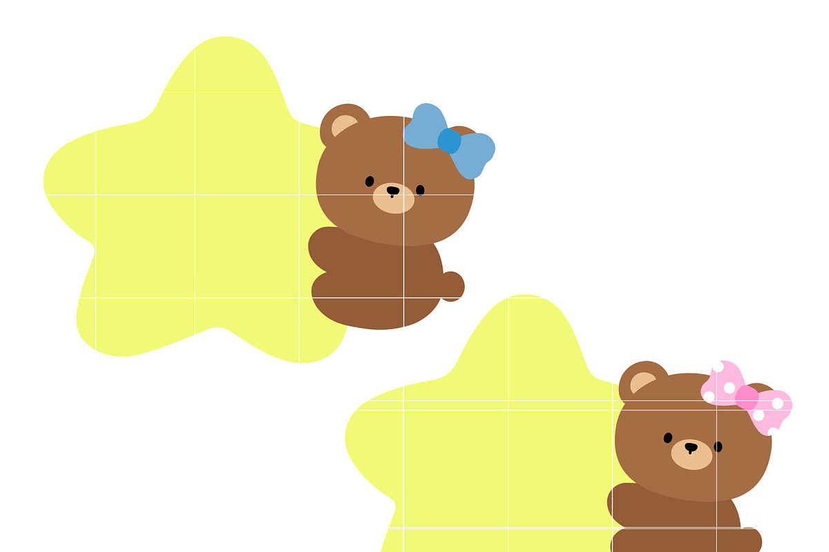 Cute Bear with Star SVG, an Illustration by TheHitShop (Photo 1 of 10)