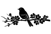 Bird Branch Silhouette Bundle, an Illustration by yasushie (Thumbnail 21 of 31)