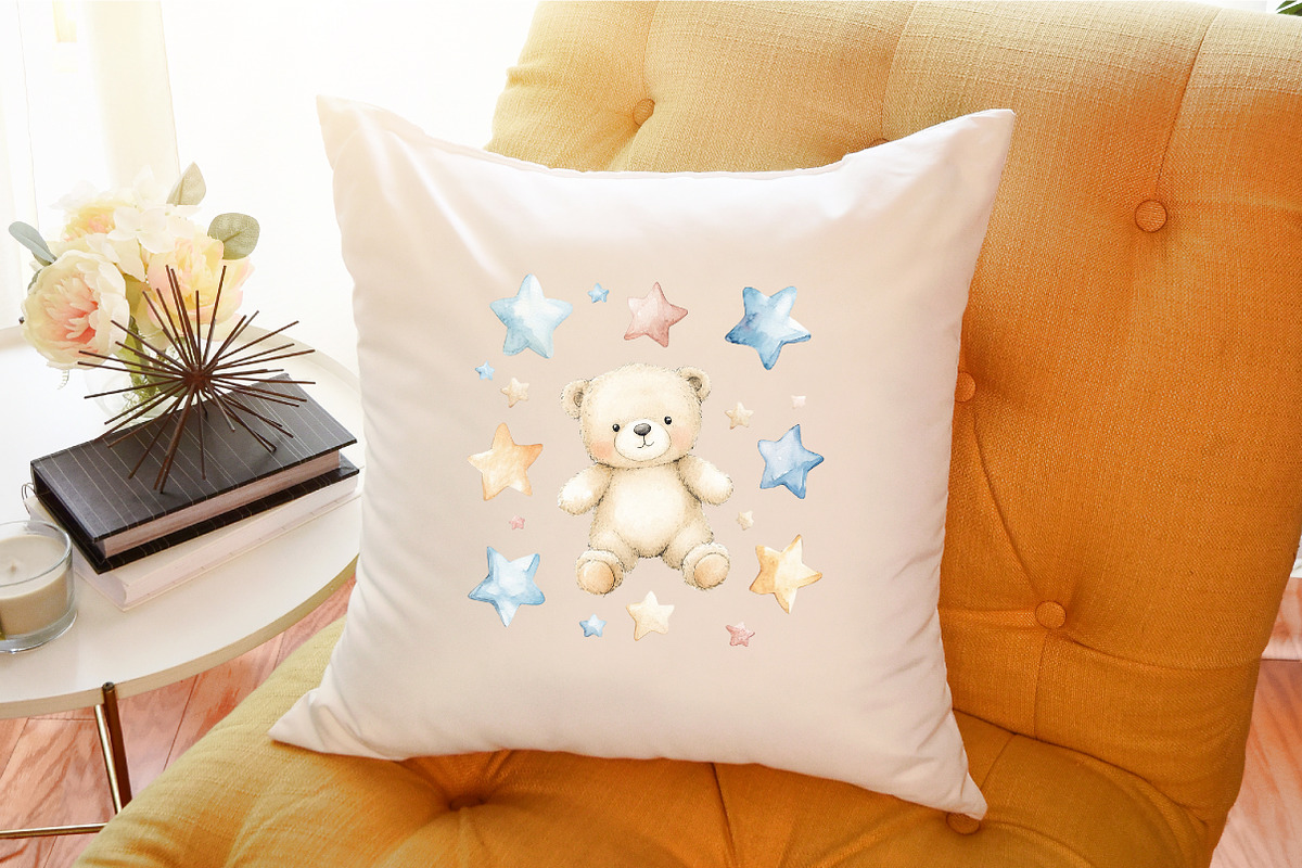 Watercolor Beige Teddy Bear Nursery, an Illustration by Sublimation Artist (Photo 6 of 6)