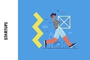 Startups flat vector illustrations, a Templates & Theme by Grivina's shop (Thumbnail 10 of 45)