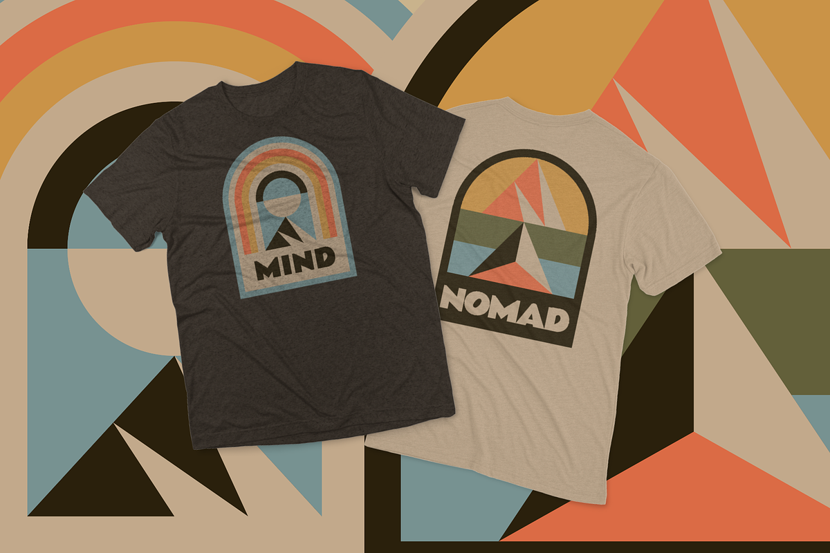 Inspiring Mountains Badges, an Illustration by Firowerk (Photo 2 of 5)