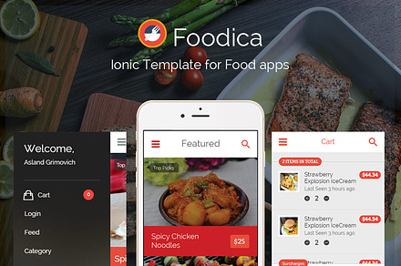 Foodica: Ionic Food app theme