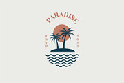 Paradise Island Beach Logo Set, a Branding & Logo Template by Dyn Studio (Thumbnail 6 of 6)