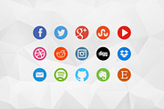 Round Social Media Icons, an Icon by Medialoot (Thumbnail 3 of 5)