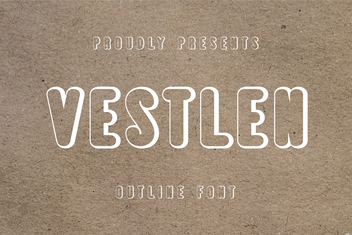 Vestlen Outline Shadow Font, a Sans Serif Font by Monoletter Studio (Photo 2 of 3)