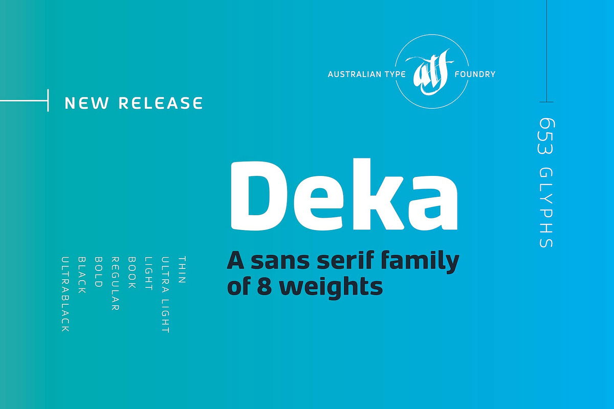 Deka Ultra Light, a Sans Serif Font by Australian Type Foundry (Photo 1 of 6)