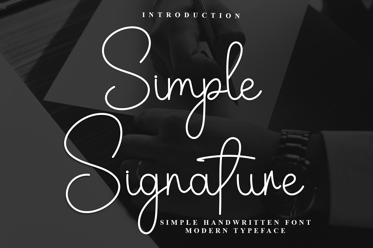 Simple Signature, a Font by InermediaSTUDIO (Photo 1 of 7)