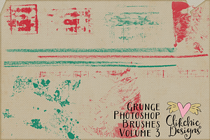 Grunge Texture Photoshop Brushes V3