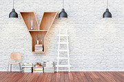 Bookshelf featuring chair, decoration, and brick, a School & Education Photo by DigitalPen (Thumbnail 2 of 2)