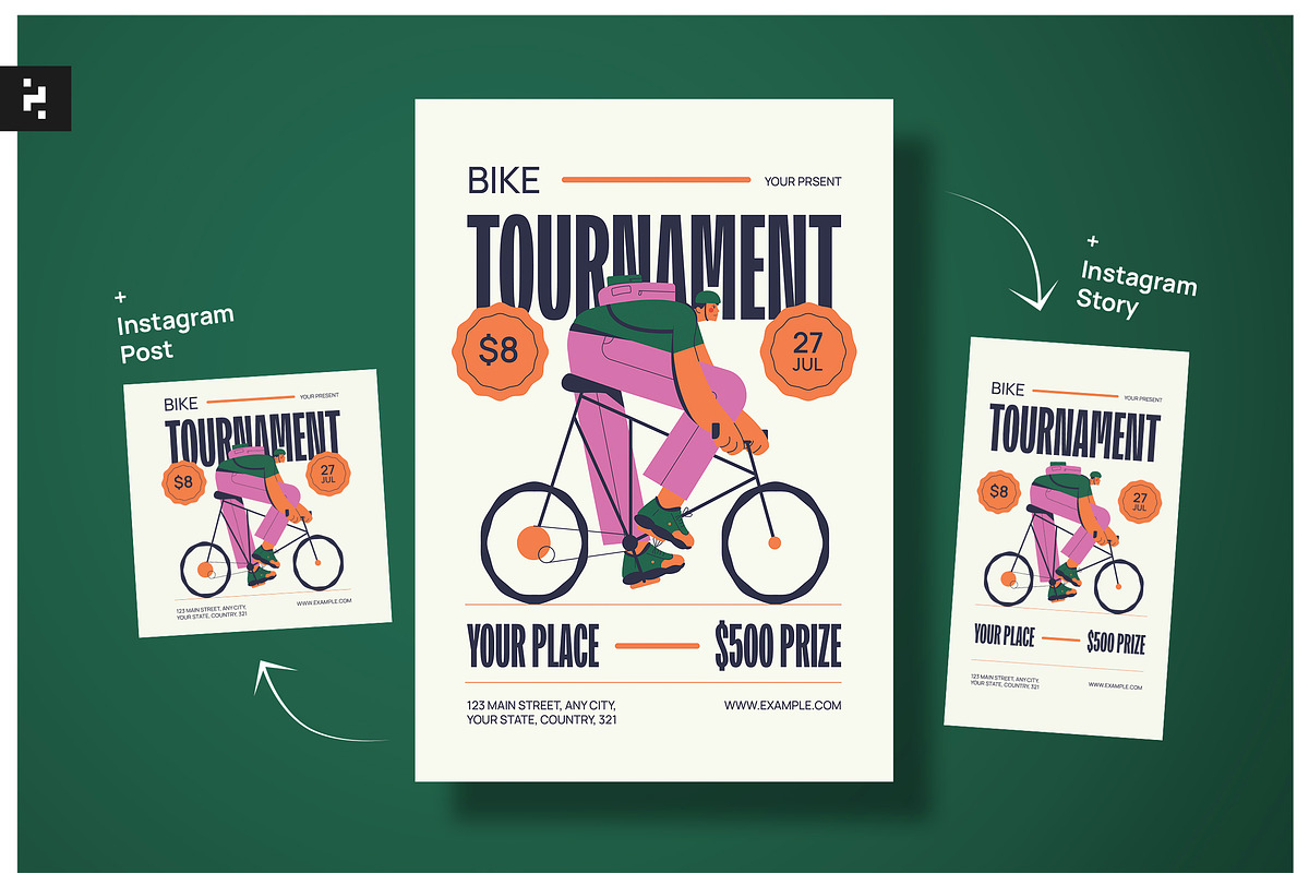 Bike Event Flyer, a Flyer Template by Neermana (Photo 1 of 4)