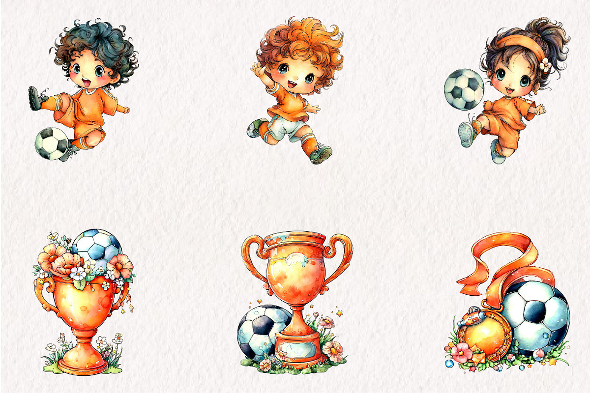 Soccer Clipart Bundle, a Seasonal Illustration by CreationArt (Photo 4 of 5)