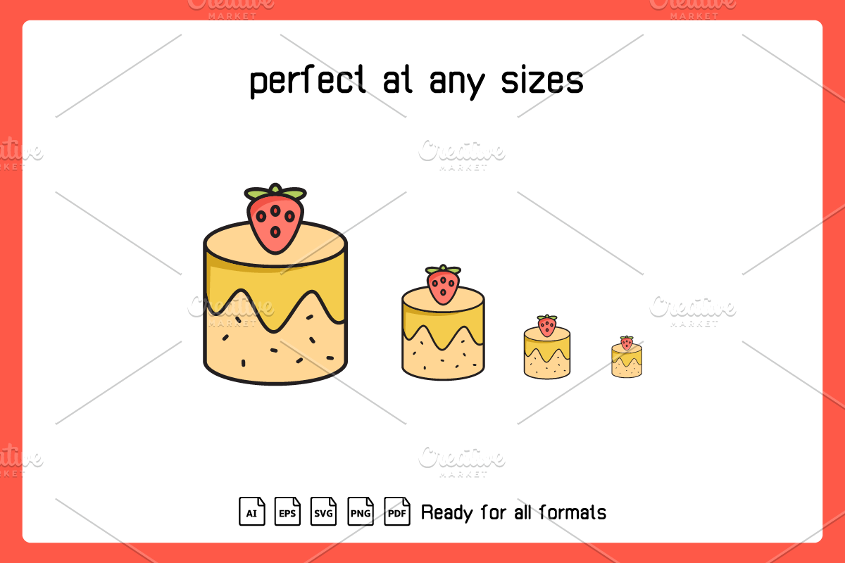 Cake and Sweets Icons Illustration, a Food Illustration by Designfour (Photo 2 of 5)